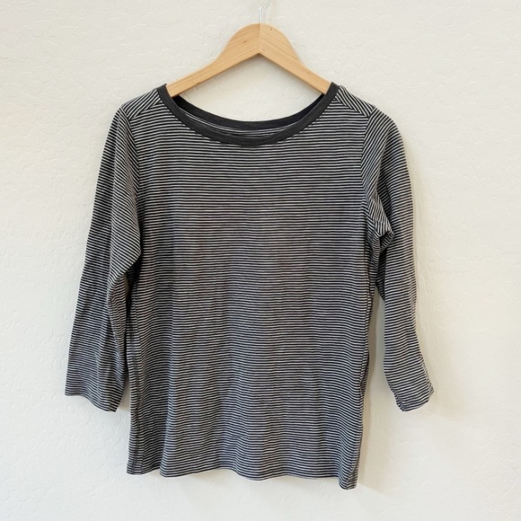 Pact Tops - Pact Women's Organic Cotton Striped 3/4 Sleeve Shirt